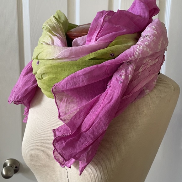 Hand made tie dye bandhani wrap scarf sarong NEW - Picture 8 of 10